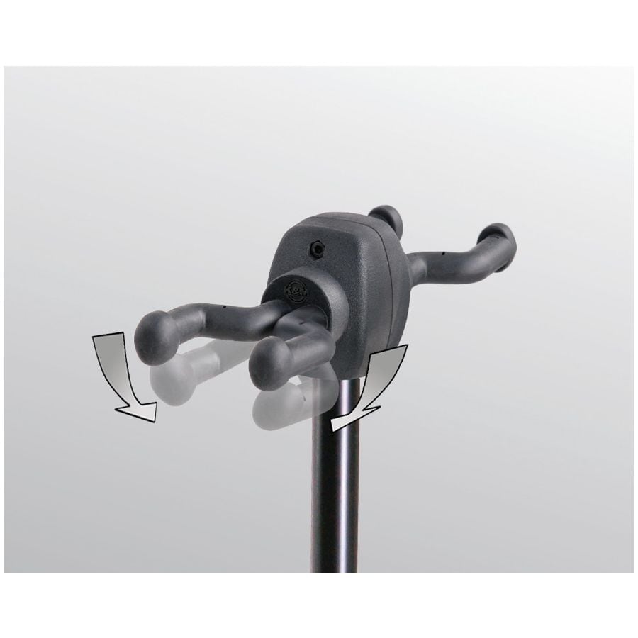 K&M 17620 Doppel-Gitarrenständer Schwarz – Bild 2