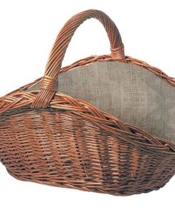 Weiden-Jute Holzkorb oval