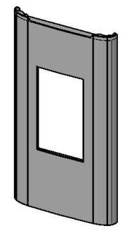 Komplette ästhetische Tür Silver