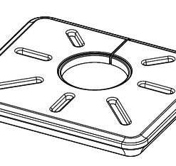 Keramik Abdeckplatte BLACK