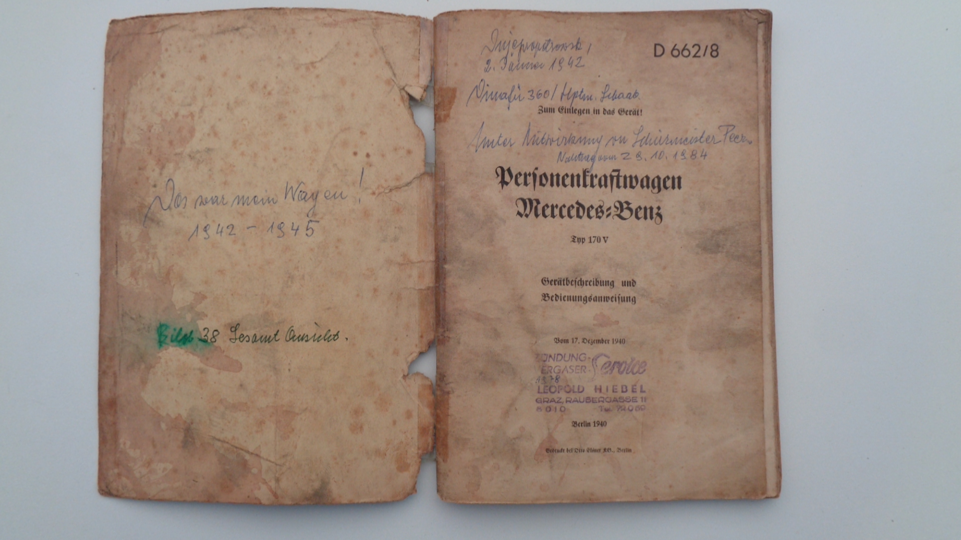 Mercedes Benz Type 170V (W136) Gerätebeschreibung – Bild 7