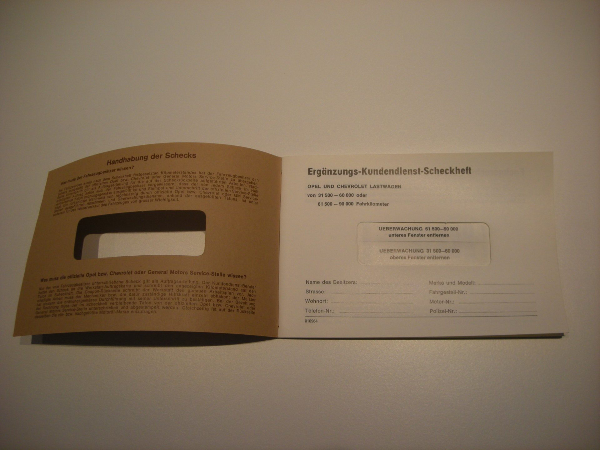 Opel und Chevrolet Lastwagen Kundendienstheft-Scheckheft – Bild 2