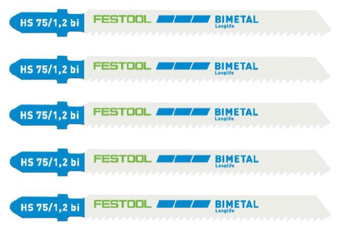 Festool Stichsägeblatt METAL STEEL/STAINLESS STEEL HS 75/1,2 BI/5 – 204270 für PSC420 PSBC420 PS300