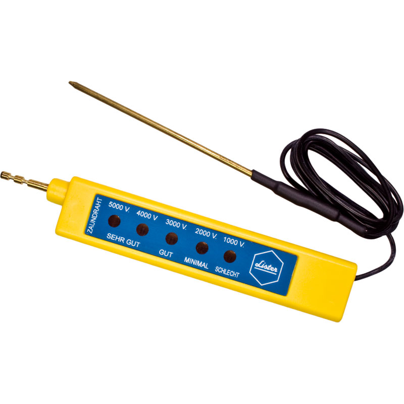 Lister WZ 750 Zaun- und Isolatorenprüfer – 5 Kontrollleuchten bis 5.000 V, ohne Batterie