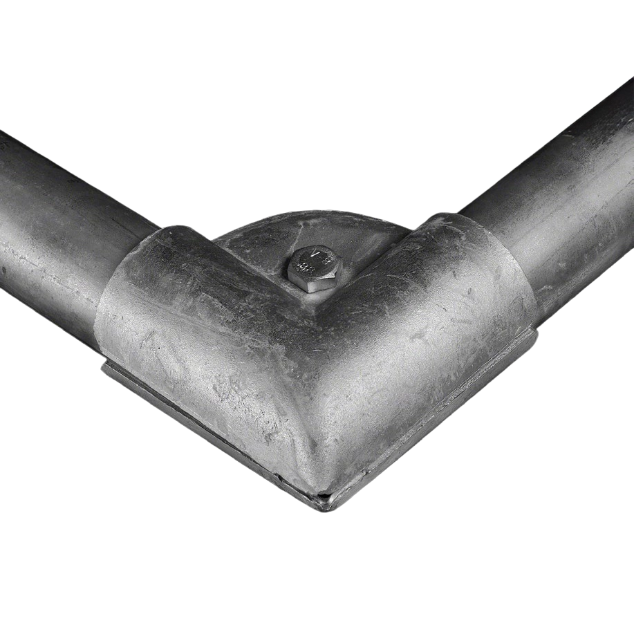 Winkelschelle 90° verzinkt – Rohrschelle mit Schrauben & Muttern für 1″ bis 1½”