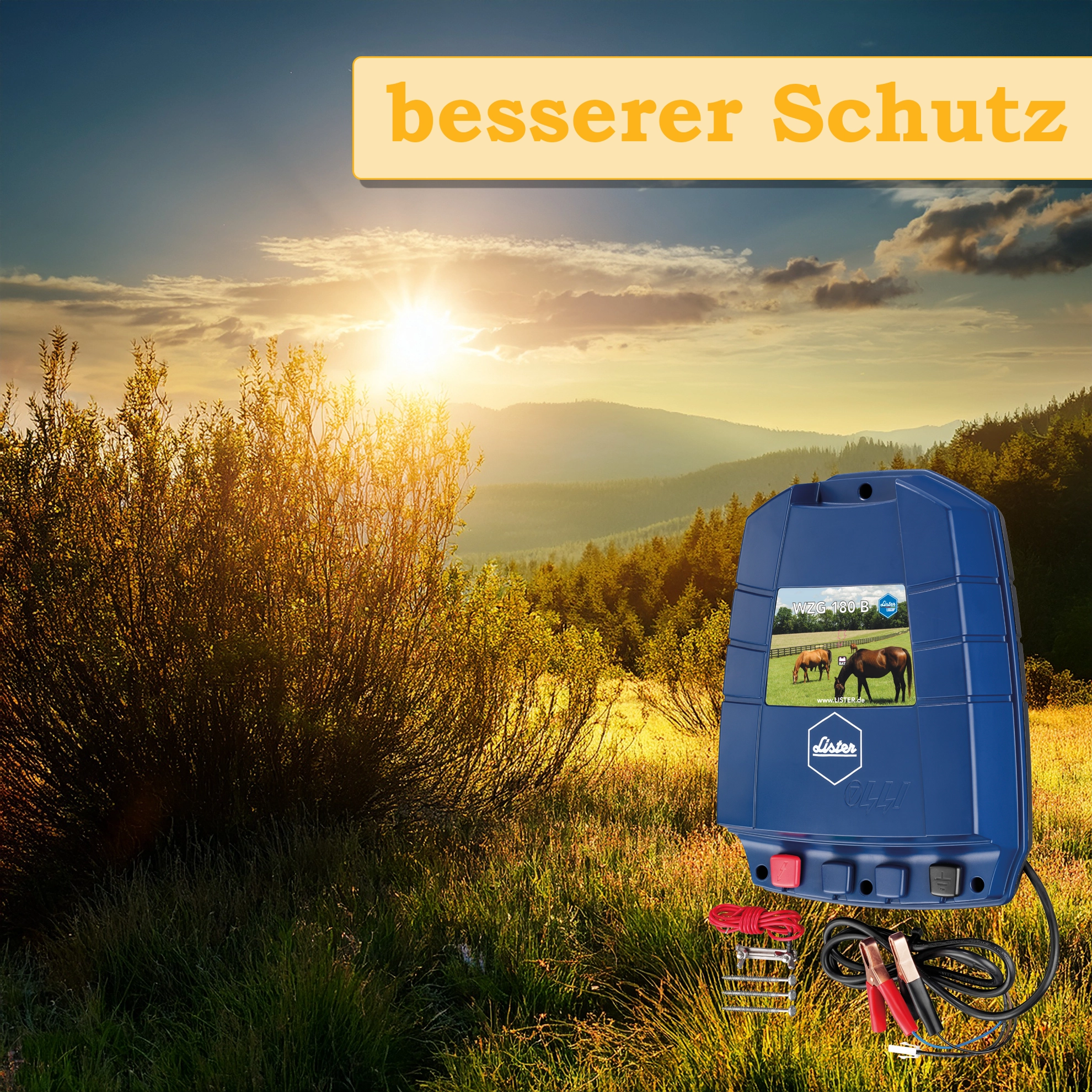 WZG 180 B – 12V Akku-Weidezaungerät mit Tiefenentladeschutz & LED-Warnanzeige – Bild 2